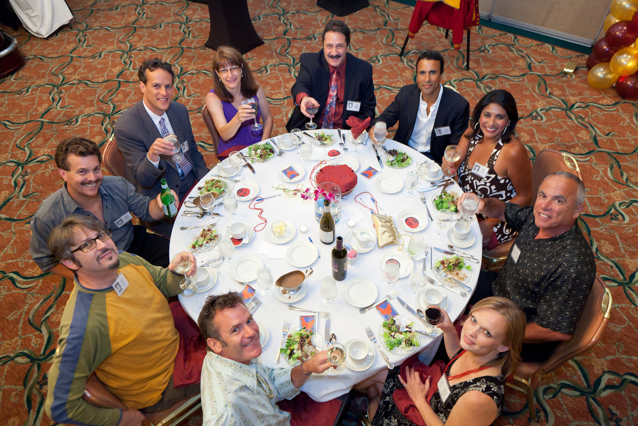 A table full of Northgate classmates smiling for the camera